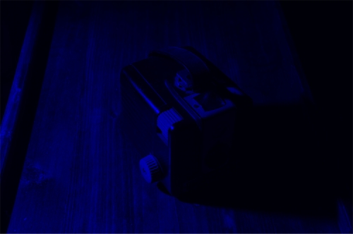 Blue Channel lit from the left.