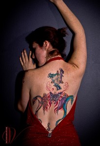 Aria Fae and her beautifully vibrant ink.
