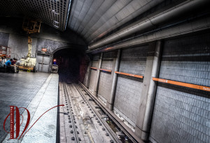 A Tunnel into Darkness. -- Peachtree Center MARTA Station - Atlanta.